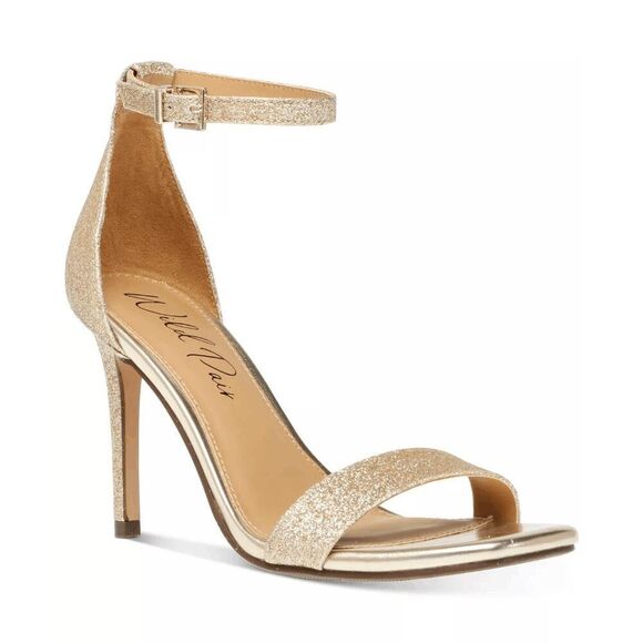 Wild Pair Bethie Two-Piece Dress Sandals Light Gold Glitter 6M - Picture 1 of 8